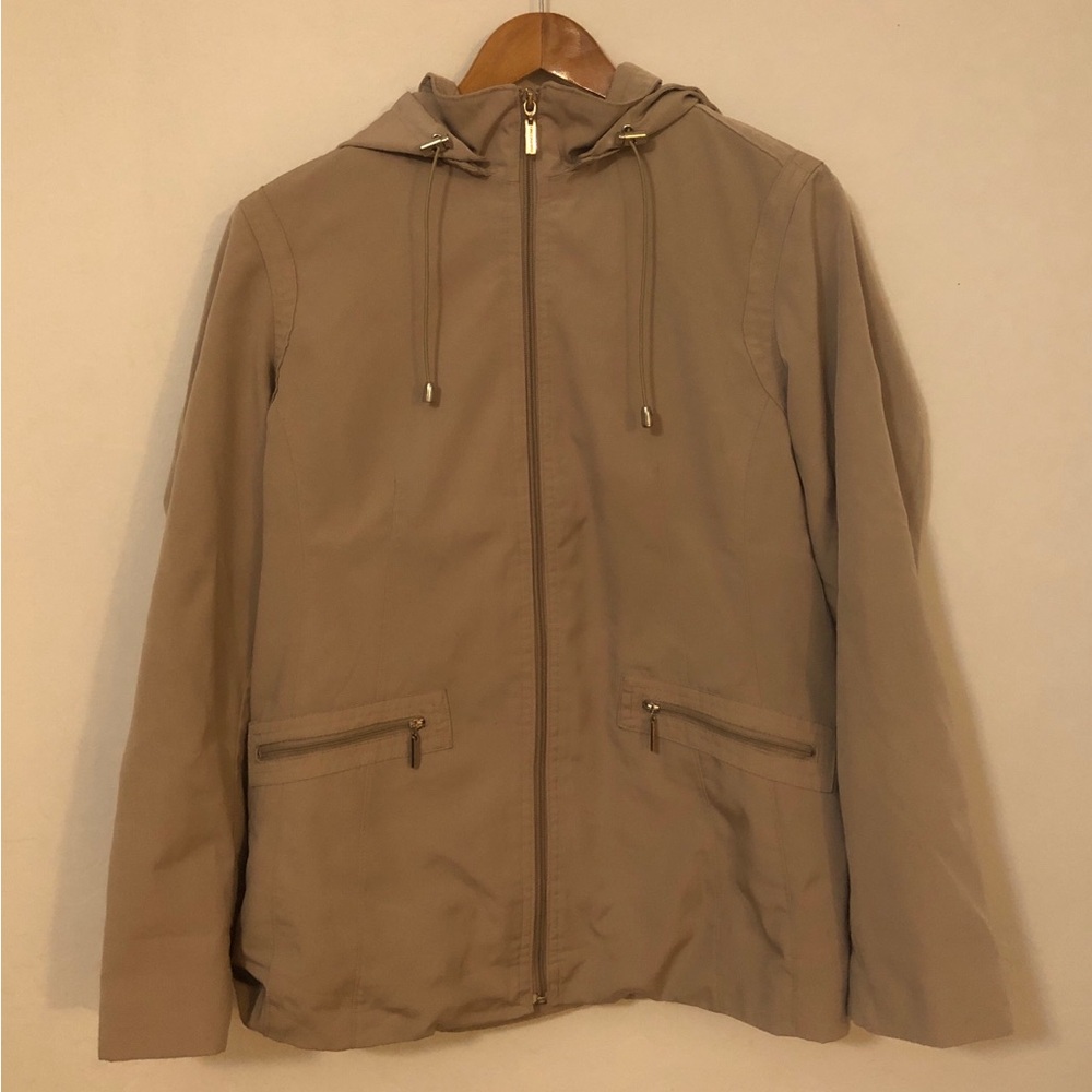 Men's Beige Hooded Jacket